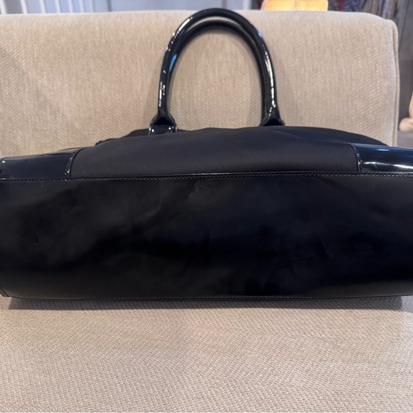 Tory Burch Black Tote with Glossy Logo - Picture 9 of 13